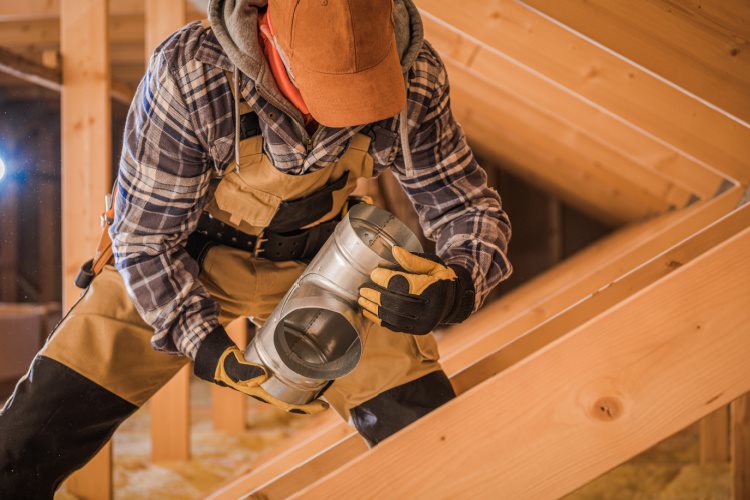 heating duct installation